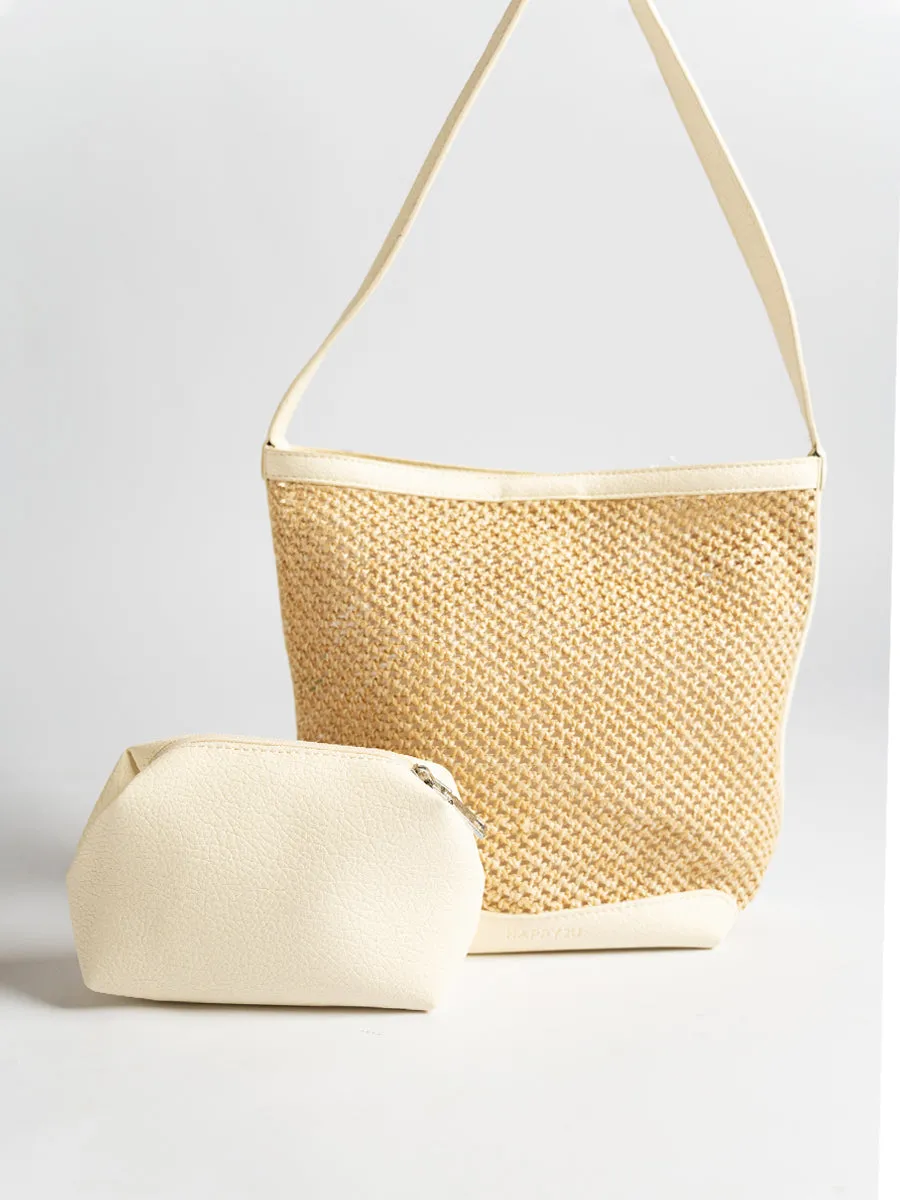 Felicia Raffia Tote Bag