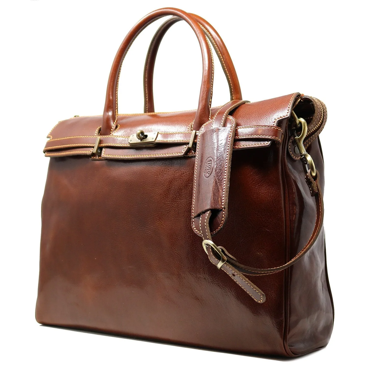 Floto Leather Milano Shoulder Tote