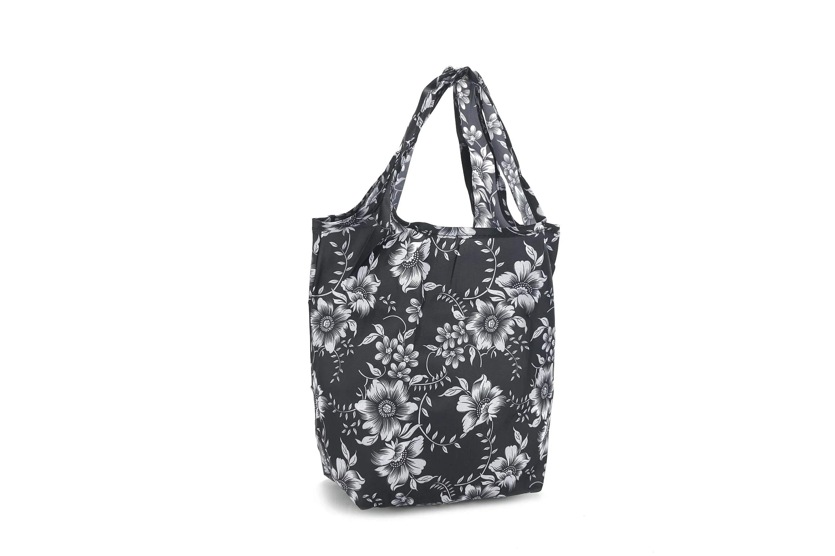 Foldable Bag Joy Floral Black