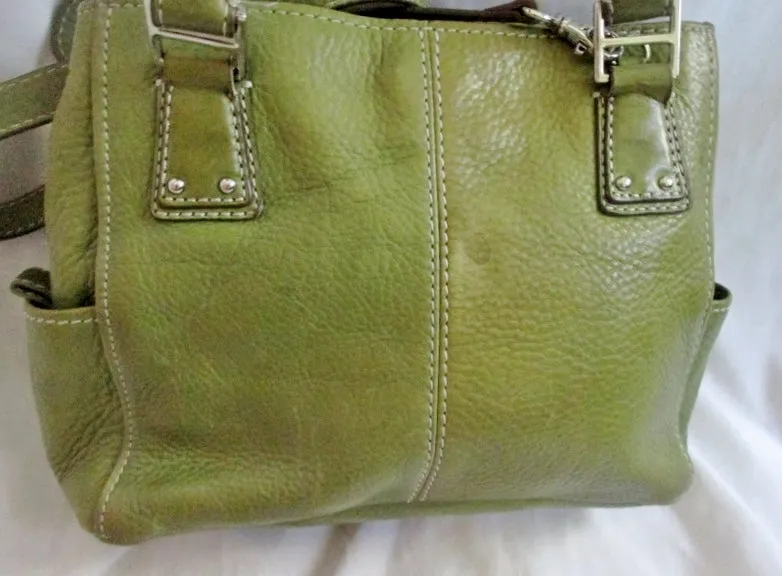 FOSSIL TOTE 75082 tote shoulder leather handbag hobo bag purse GREEN AVOCADO