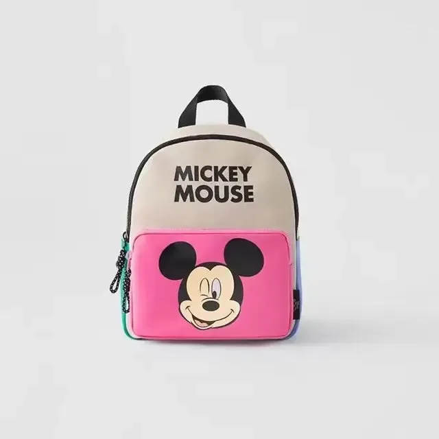 Girl's Backpack Mickey Mouse Cartoon Pattern Large Capacity School Bag for Kindergarten Boy KidsTravel Bag