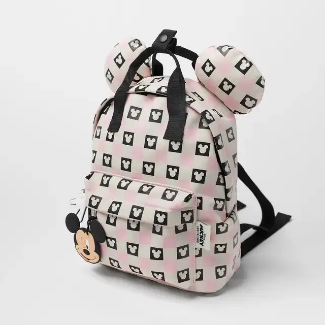 Girl's Backpack Mickey Mouse Cartoon Pattern Large Capacity School Bag for Kindergarten Boy KidsTravel Bag