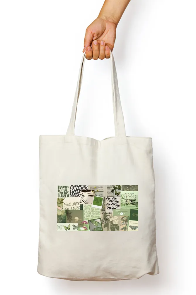 Green Abstract Tote Bag