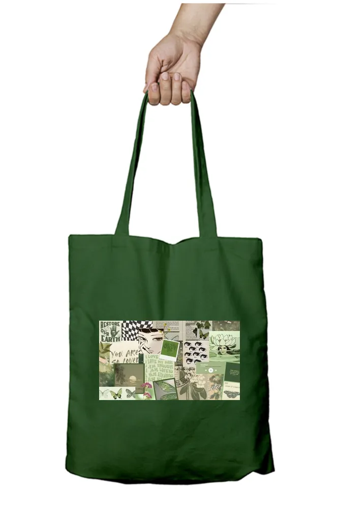 Green Abstract Tote Bag