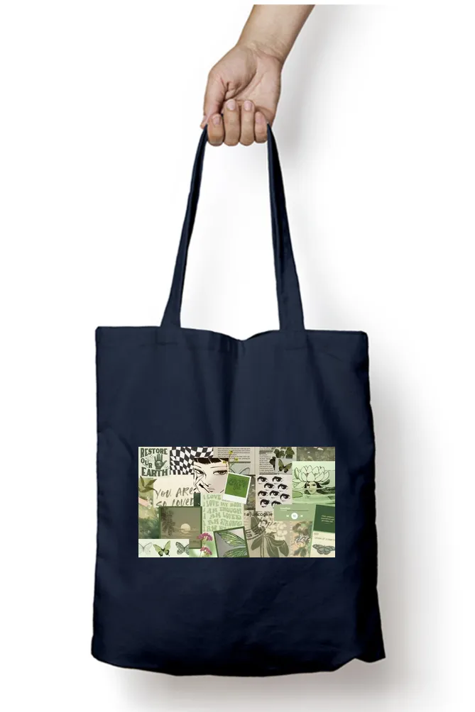 Green Abstract Tote Bag