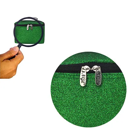 Green Glitter NGIL Cosmetic Case