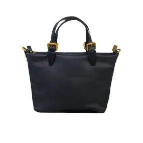 GYMEA - Women's Black Genuine Leather Small Tote Bag