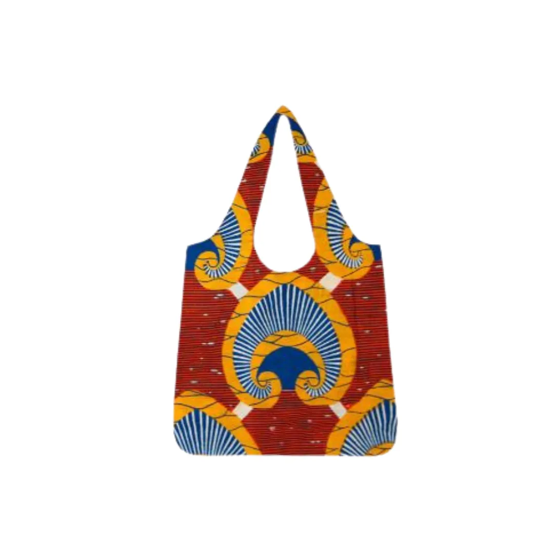 Handmade African Print Ankara Tote Bag | Water Proof Ankara Shopping Bag - Moyo