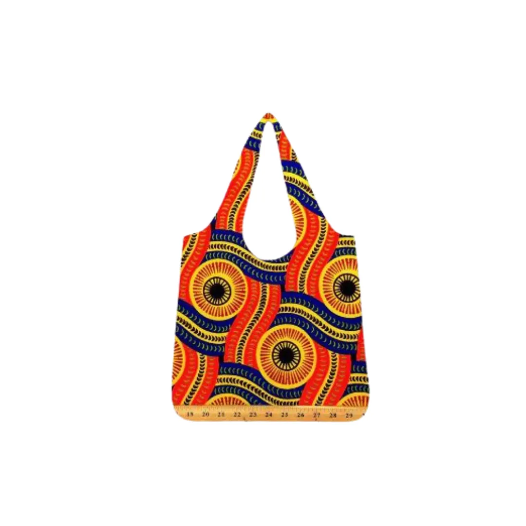 Handmade African Print Ankara Tote Bag | Water Proof Ankara Shopping Bag - Moyo