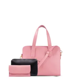 HAZEL 3Pcs PINK HANDBAG SET