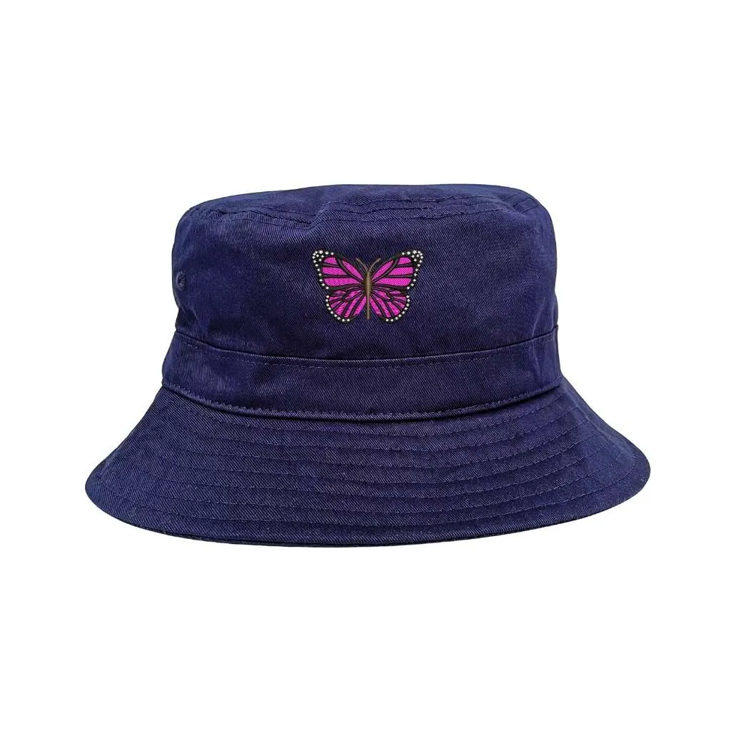 Hot Pink Butterfly Bucket Hat