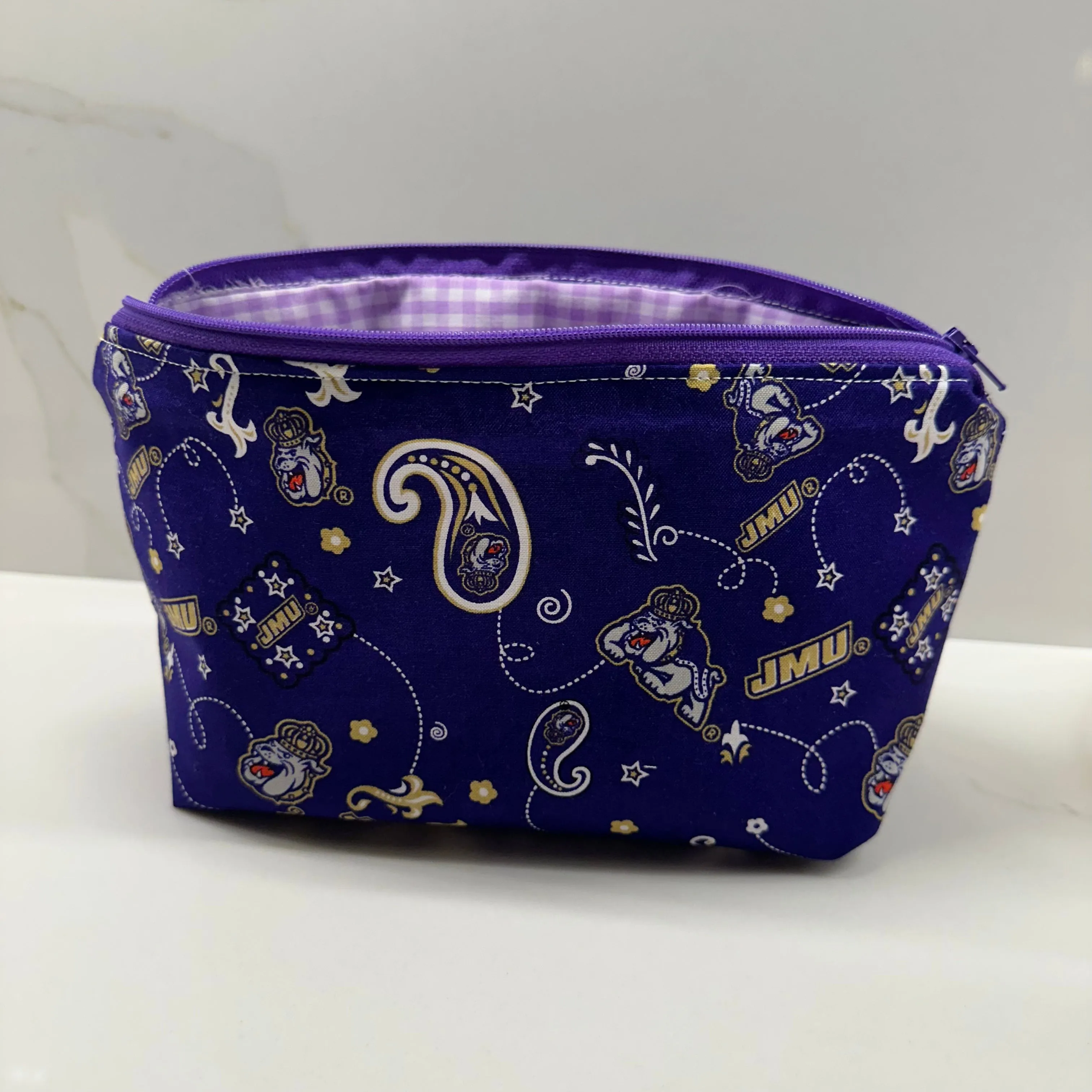 JMU Bandana Zipper Bag