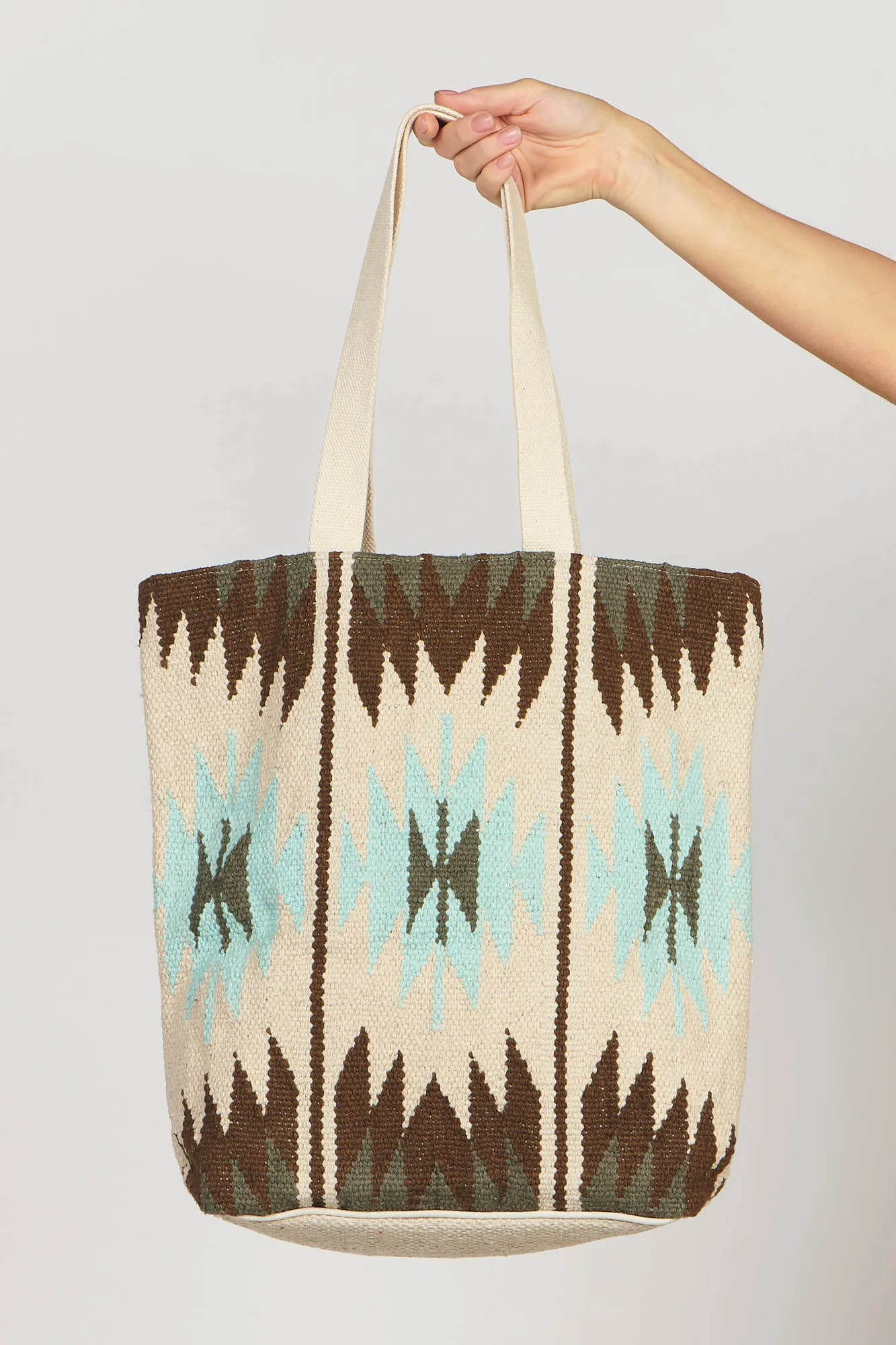 Kilim Tote Bag Aqua