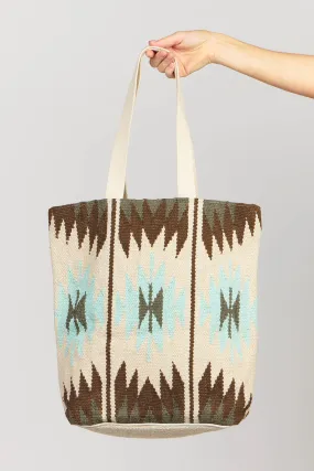 Kilim Tote Bag Aqua