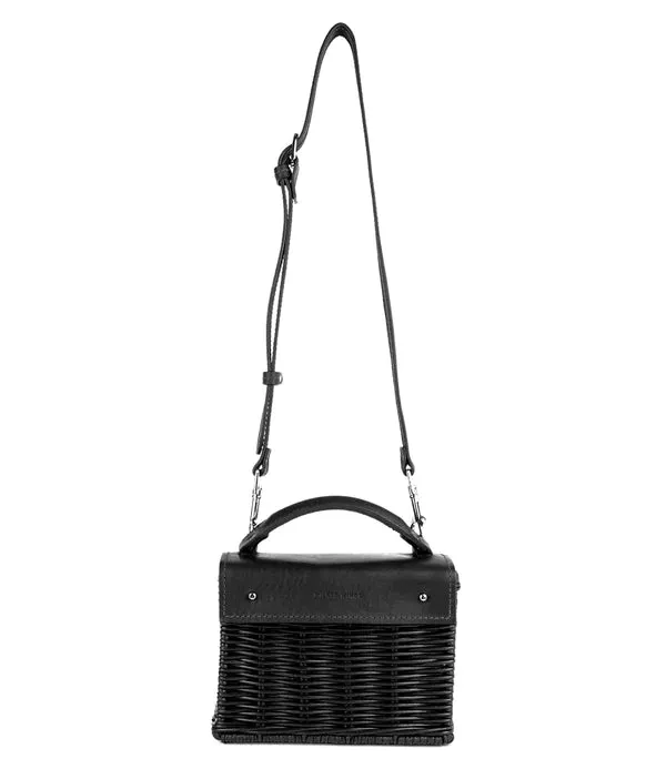 Kuai Mini Wicker Handbag - Black