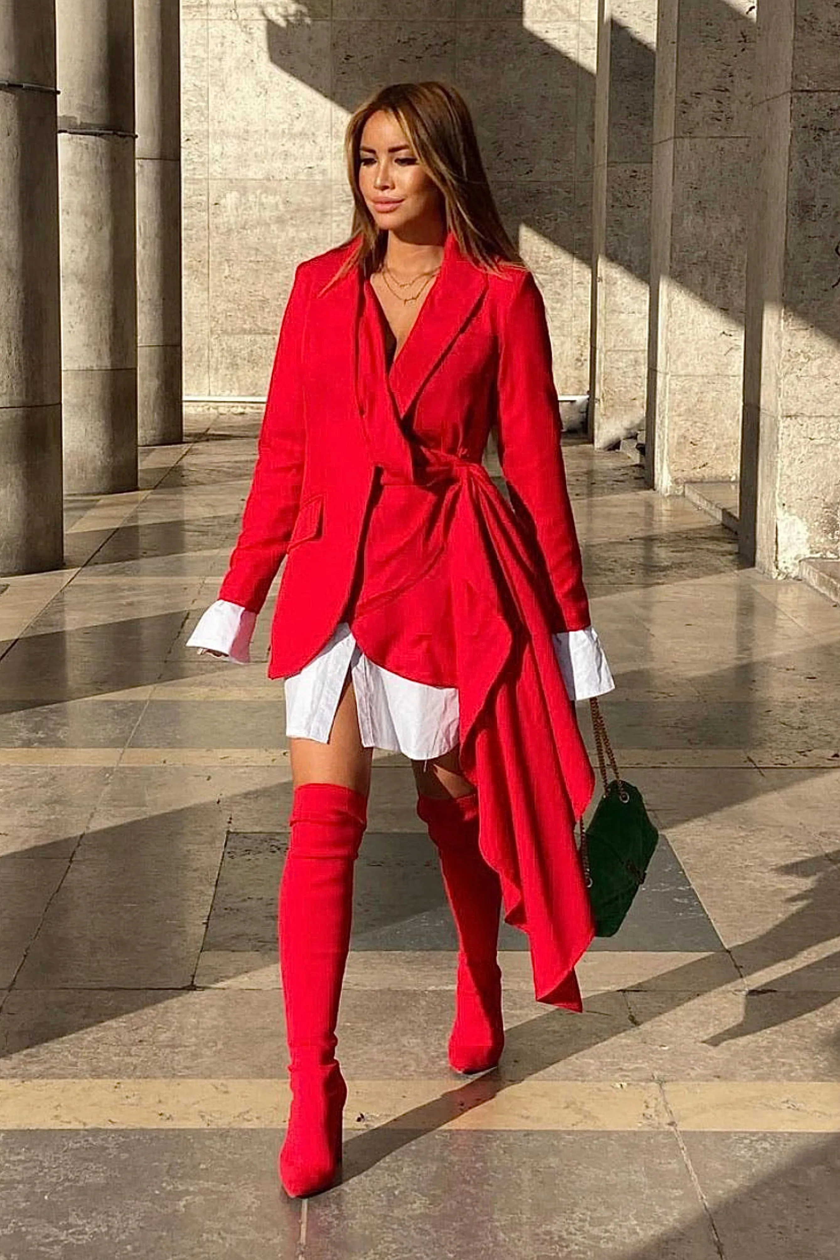 LA ROJA MINI DRESS BLAZER