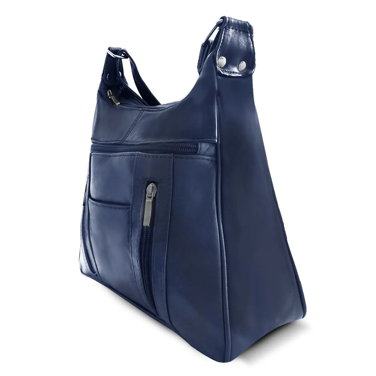 Lambskin Leather Purse - Navy Color