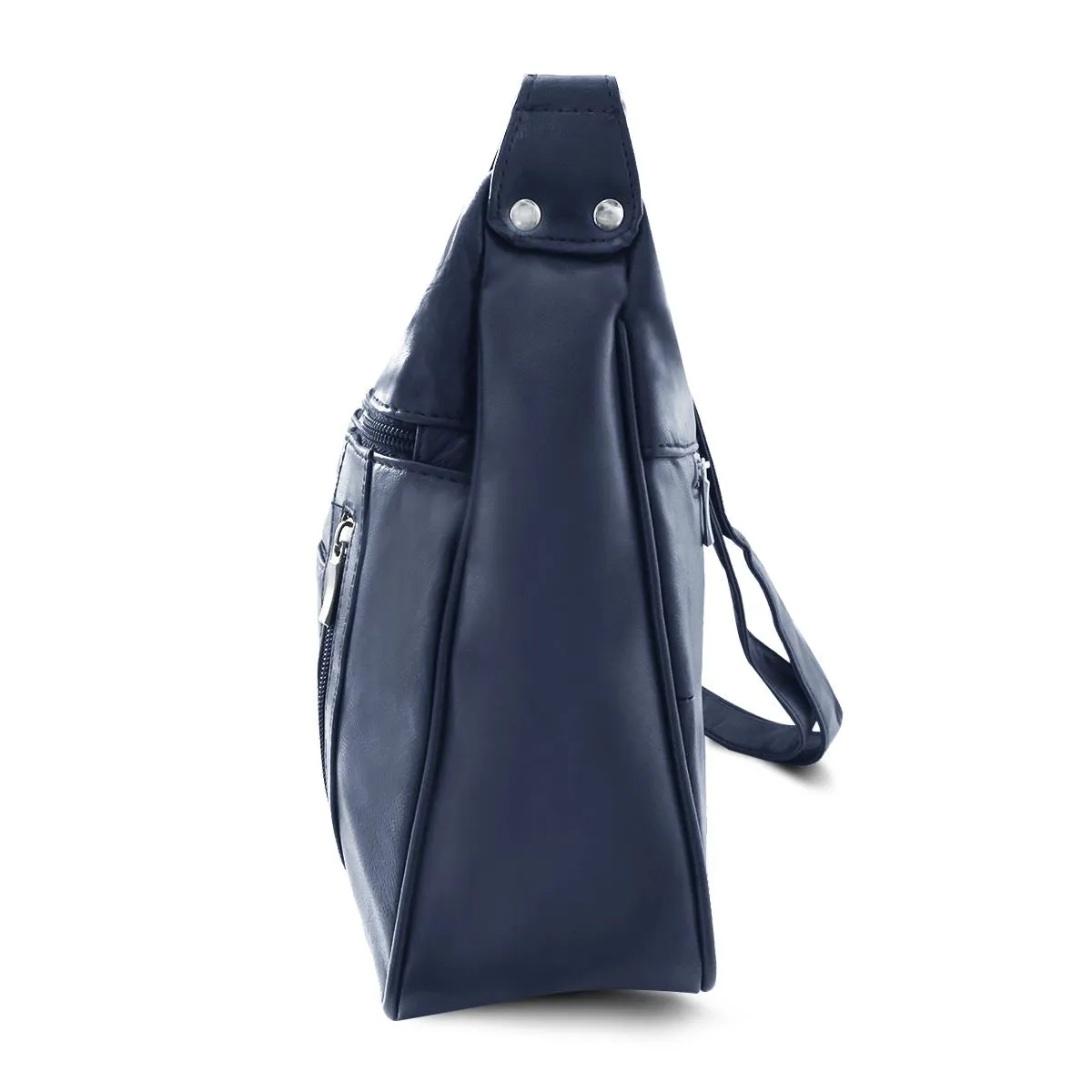 Lambskin Leather Purse - Navy Color