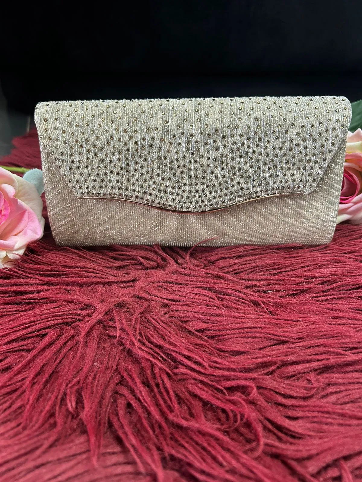 Long rectangular shaped clutch bag