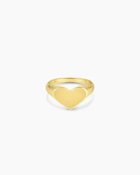 Louise Heart Signet Ring