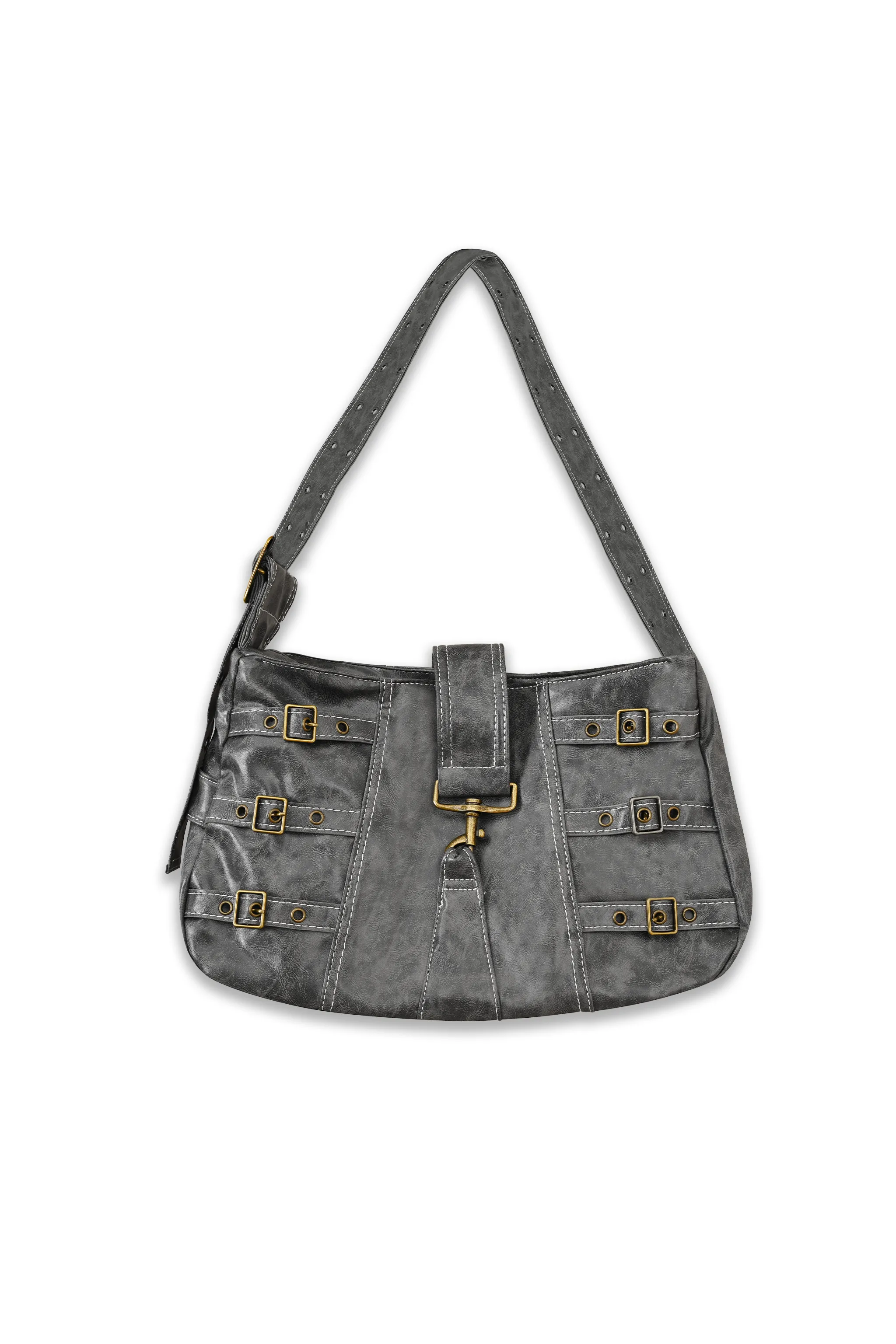 Lurch Grey Buckle Bag