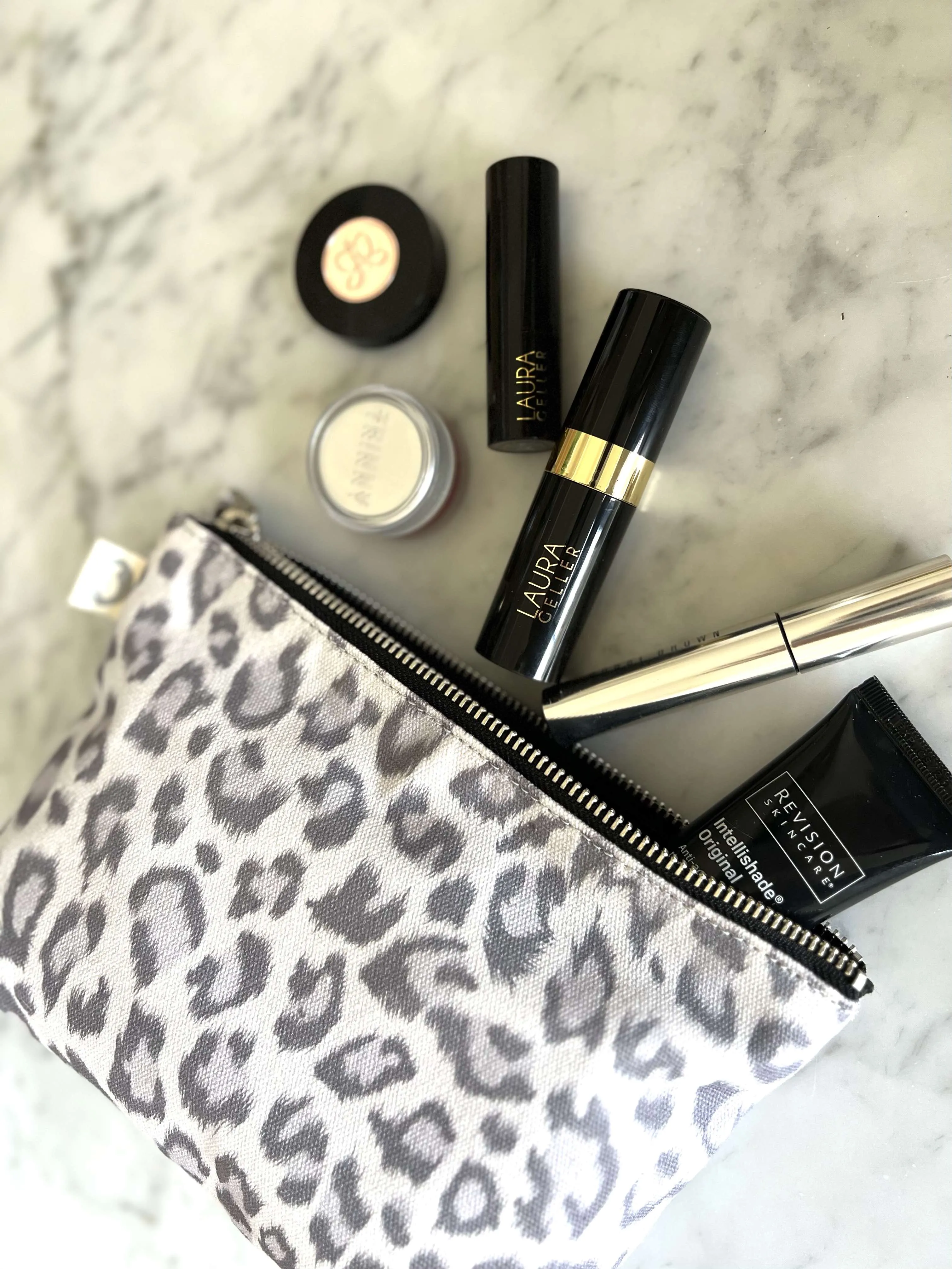 Makeup Bag: Grey Leopard