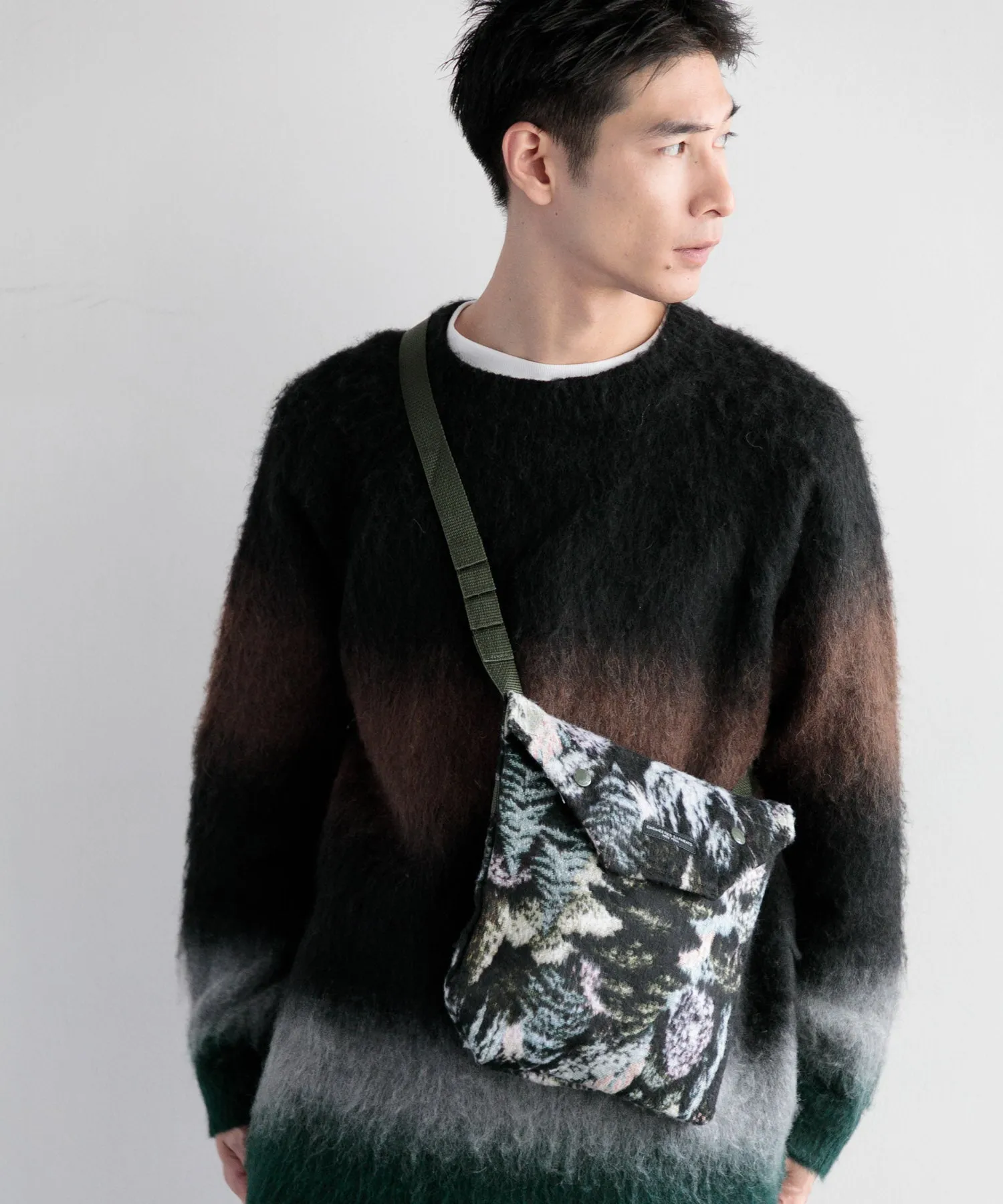 【MEN】ENGINEERED GARMENTS SHOULDER POUCH - CP FOREST JACQUARD