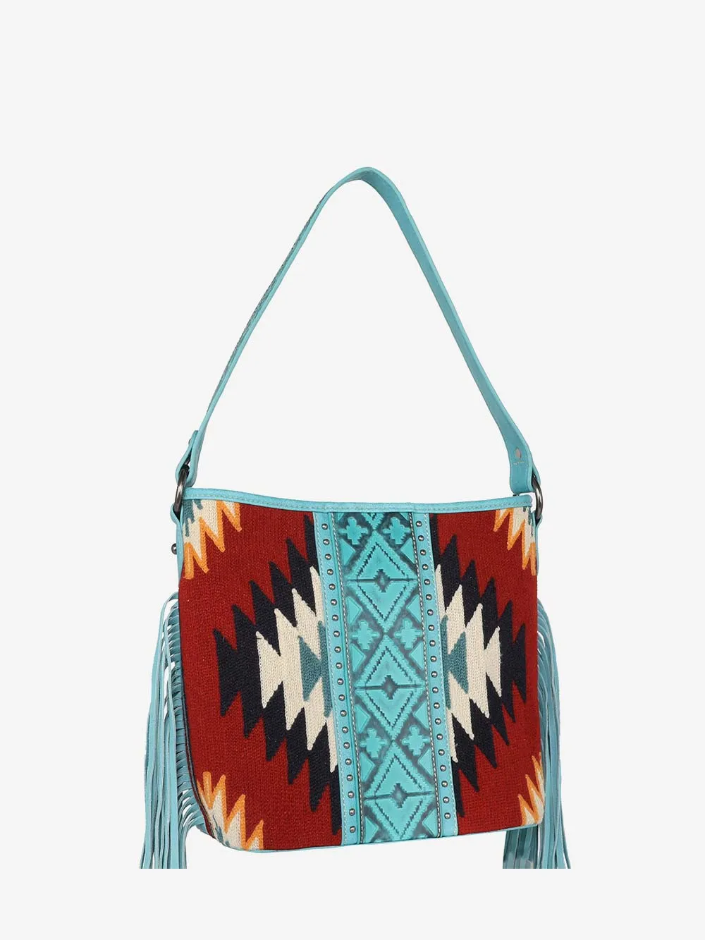 Montana West Aztec Tapestry Fringe Concealed Carry Hobo