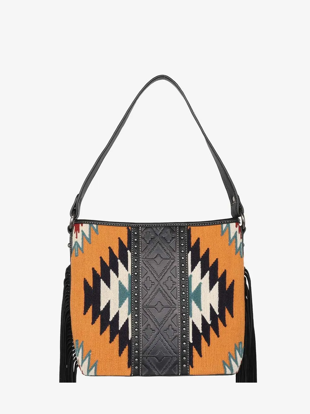 Montana West Aztec Tapestry Fringe Concealed Carry Hobo