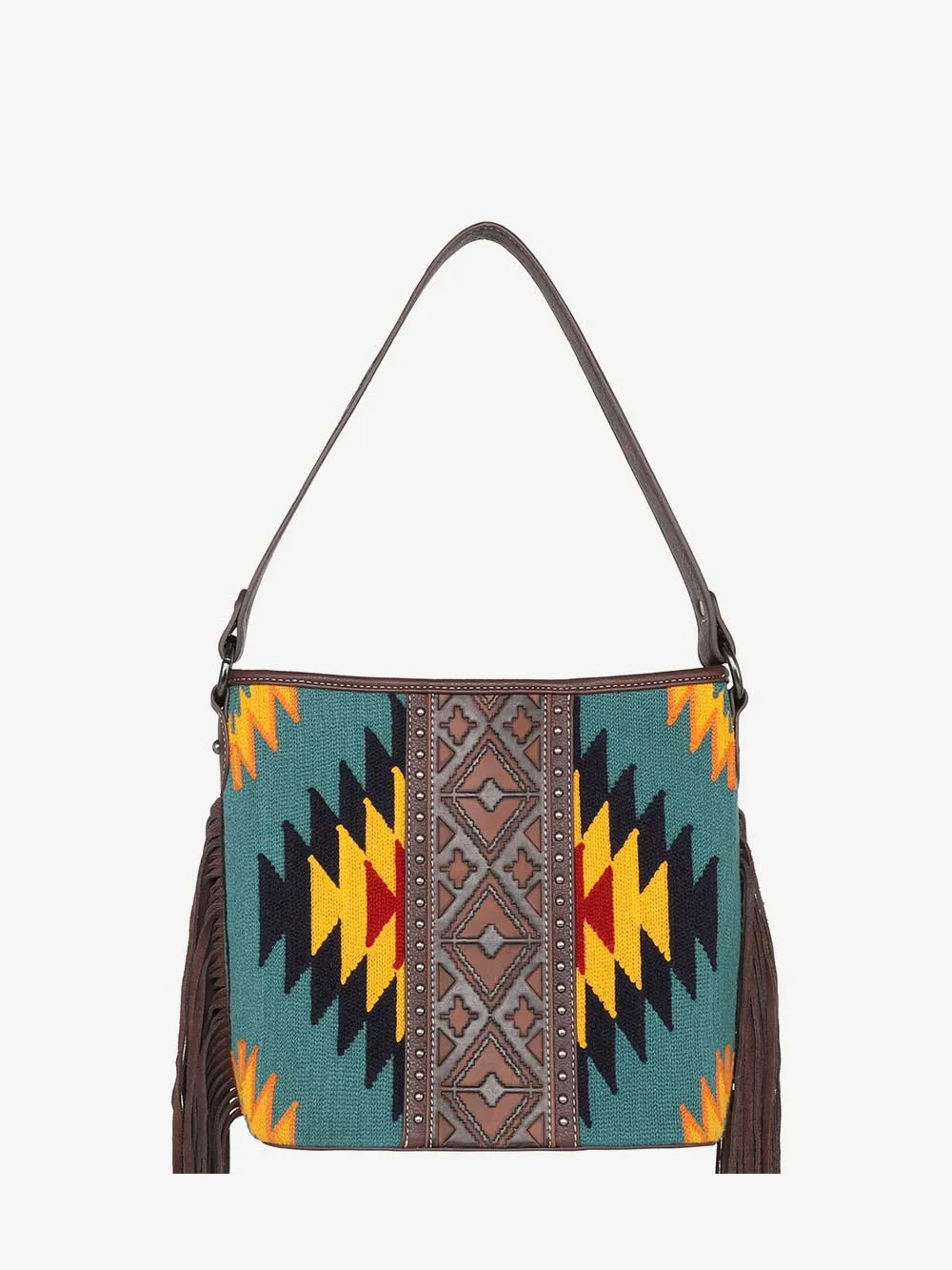 Montana West Aztec Tapestry Fringe Concealed Carry Hobo