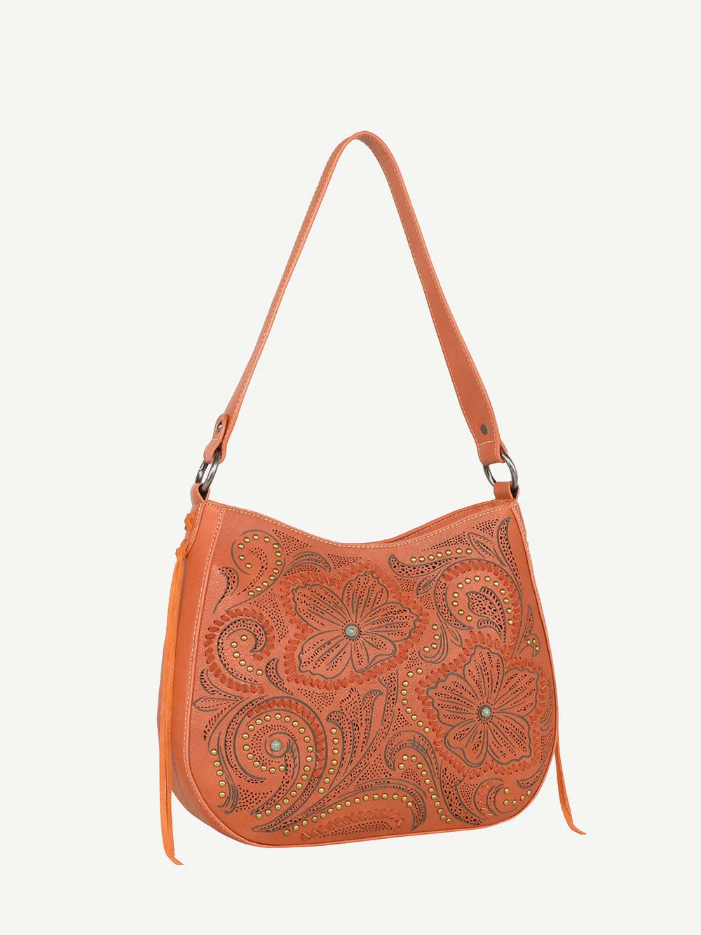 Montana West Cut-out Floral Embossed Concealed Carry Hobo