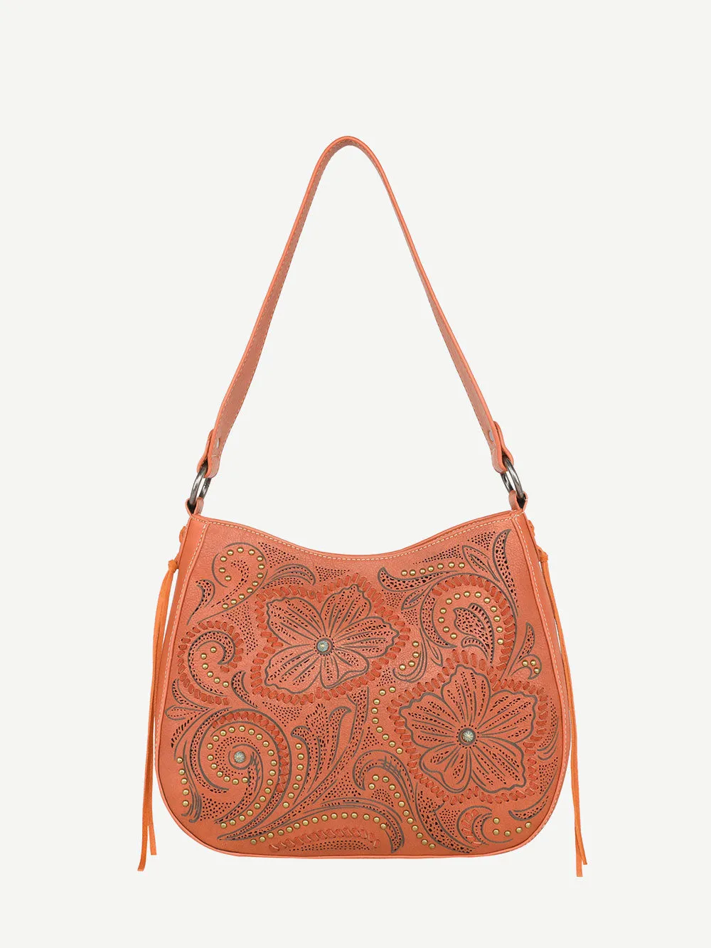 Montana West Cut-out Floral Embossed Concealed Carry Hobo