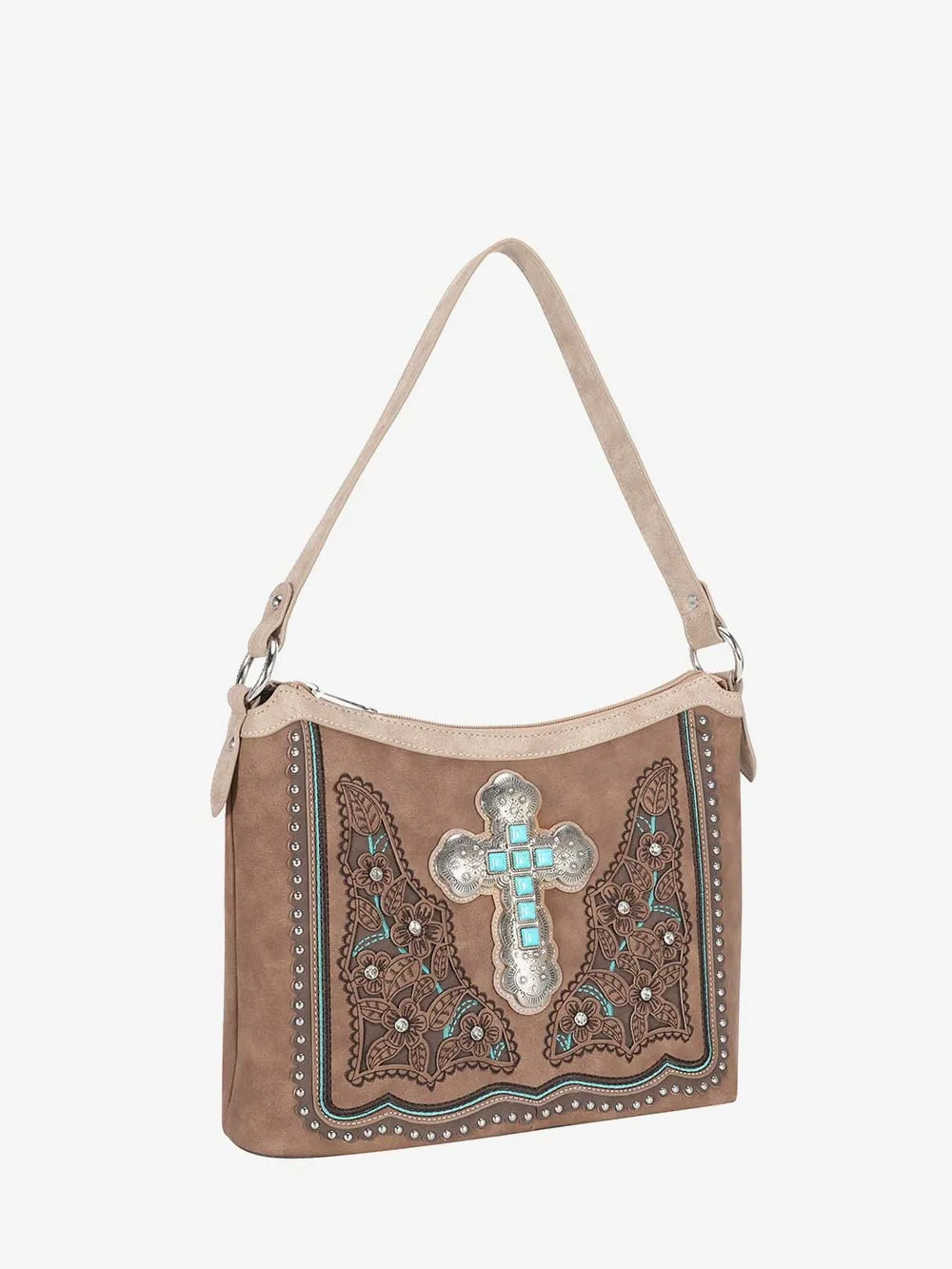 Montana West Cut-out Floral Stone Concho Concealed Carry Hobo