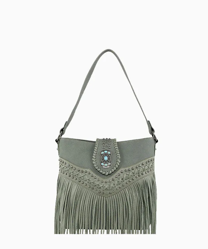 Montana West Fringe Concho Studs Concealed Carry Hobo