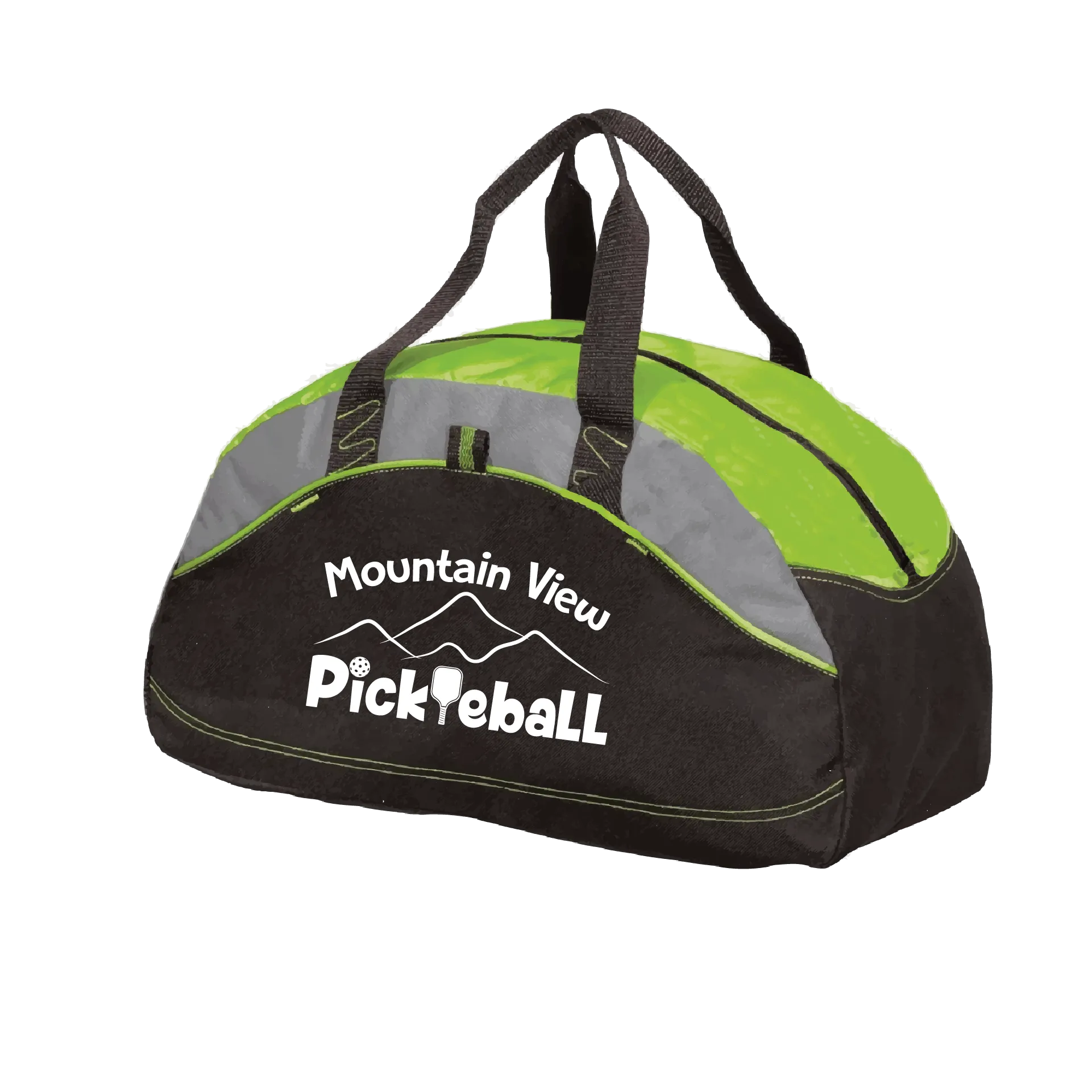 Mountain View Pickleball Club | Pickleball Sports Duffel | Medium Size Court Bag