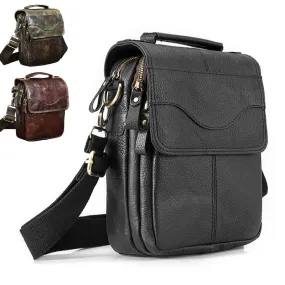 MRoyale™ Men's Leather 8" Crossbody Sling Messenger Chest Satchel Tablet Bag