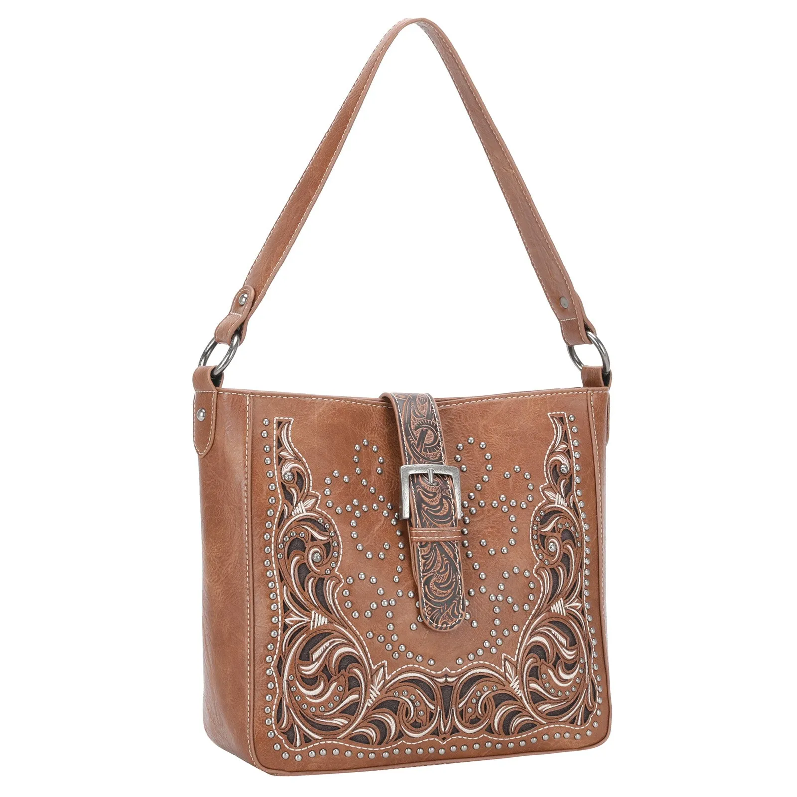 MW1143G-918 Montana West Cut-Out/Buckle Collection Concealed Carry Hobo