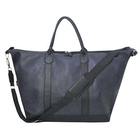 Navy NGIL Large Faux Leather Weekender Bag