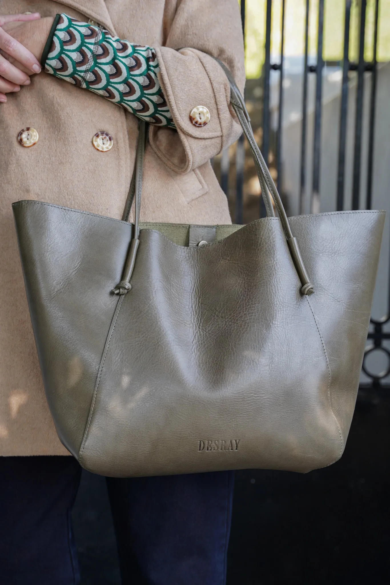 Olive Bucket Tote