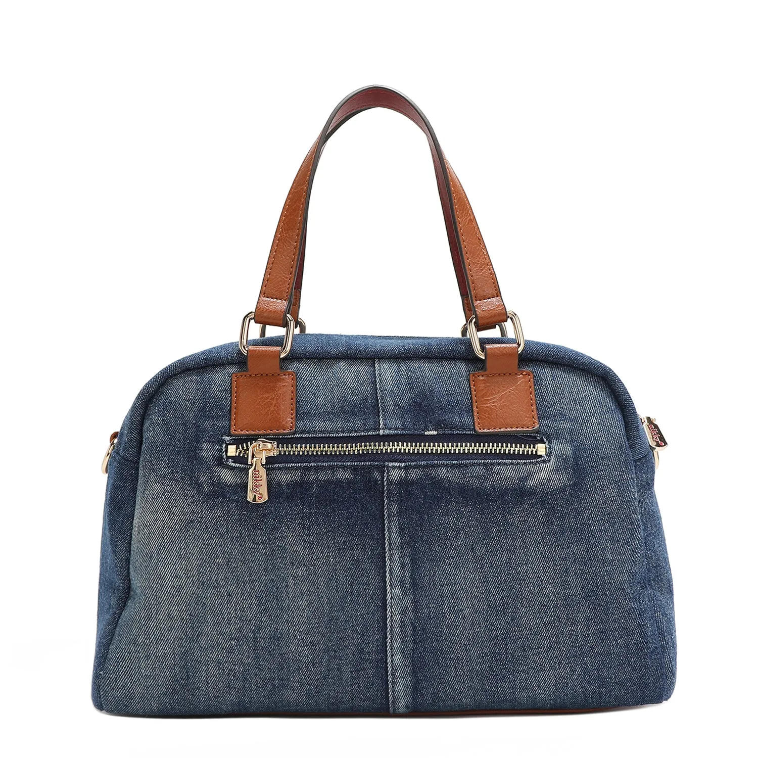 ONE HAPPY FAMILY DENIM SATCHEL