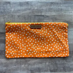 Orange Speckles Small Zipper Bag