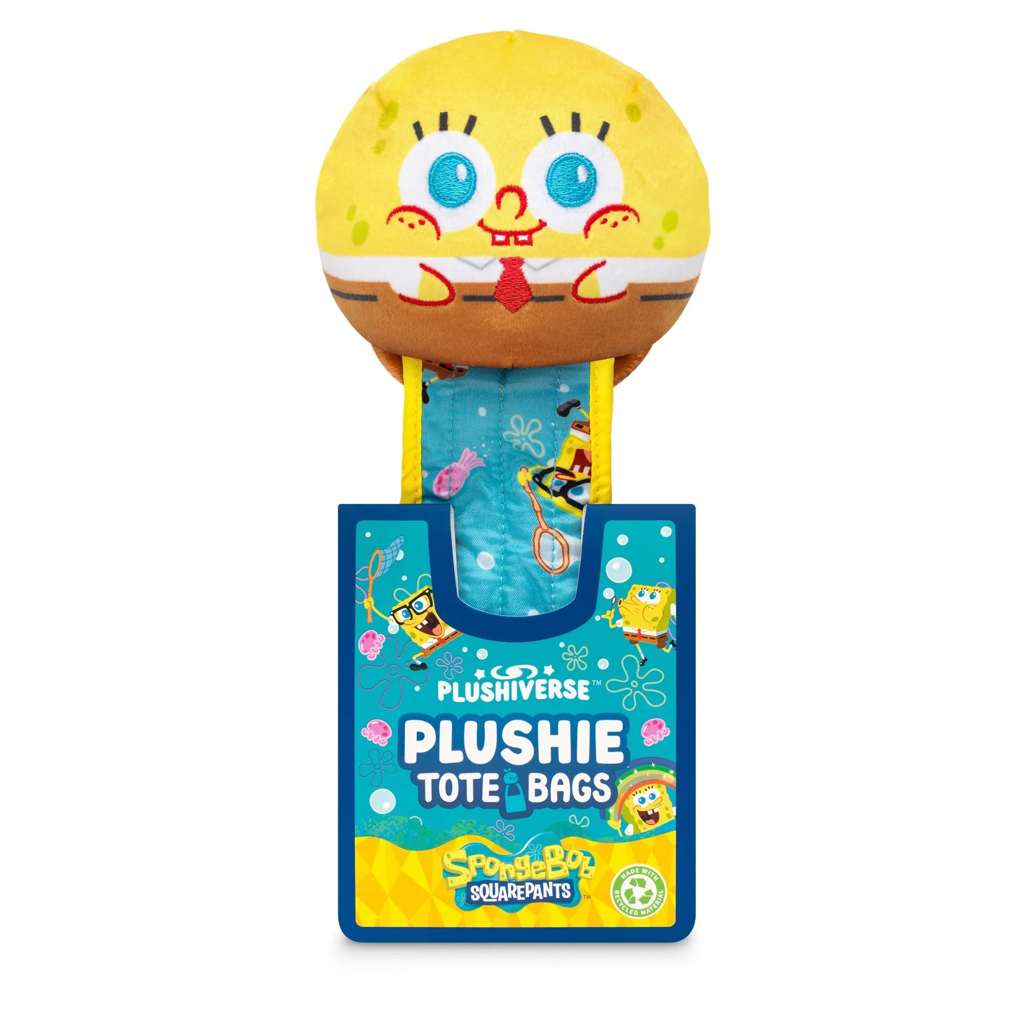 SpongeBob SquarePants Jellyfishing Themed Plush Toy and Tote Bag Set from Plushiverse