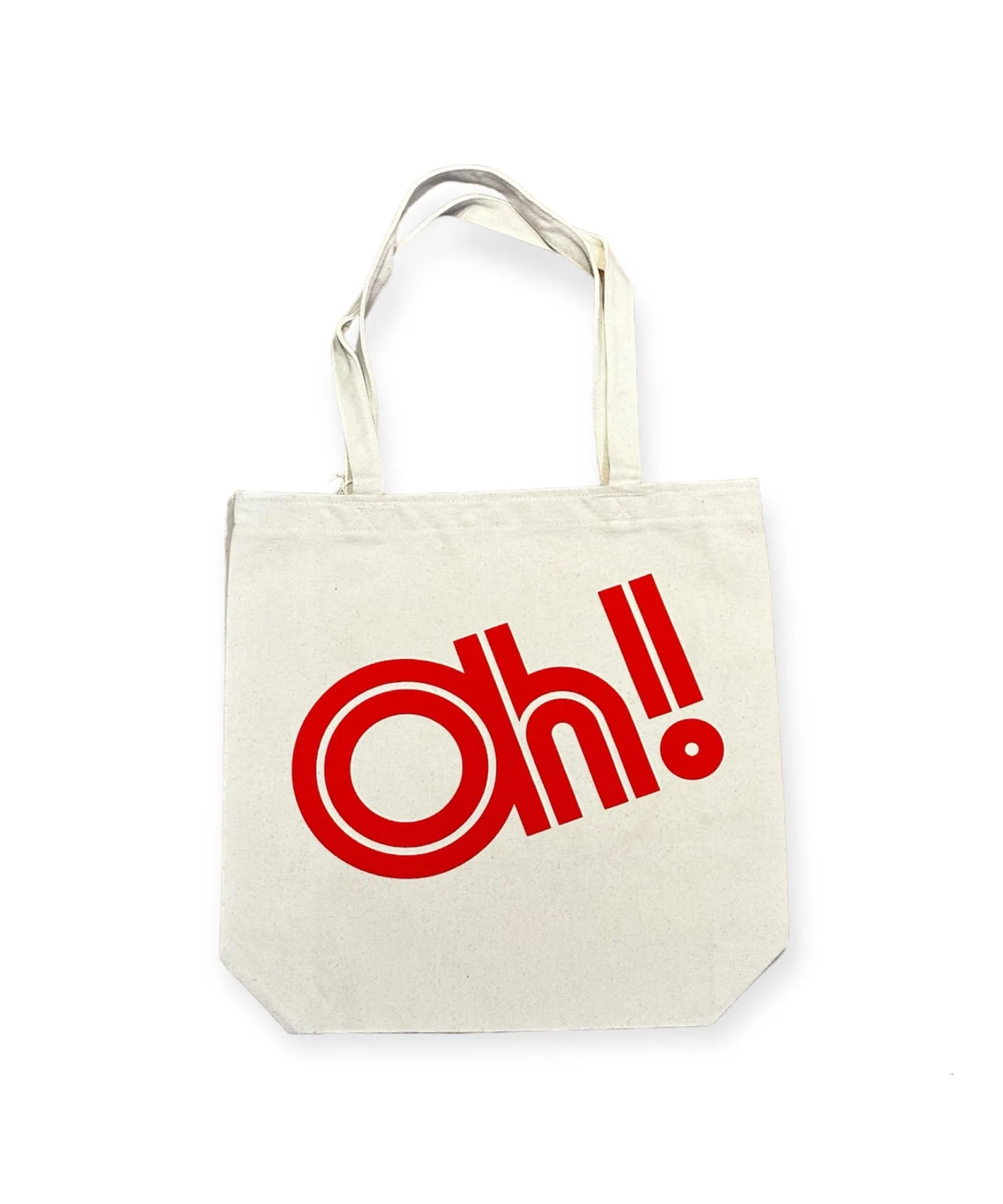 Printed Graphic Tote M "Oh!" "WHITE"