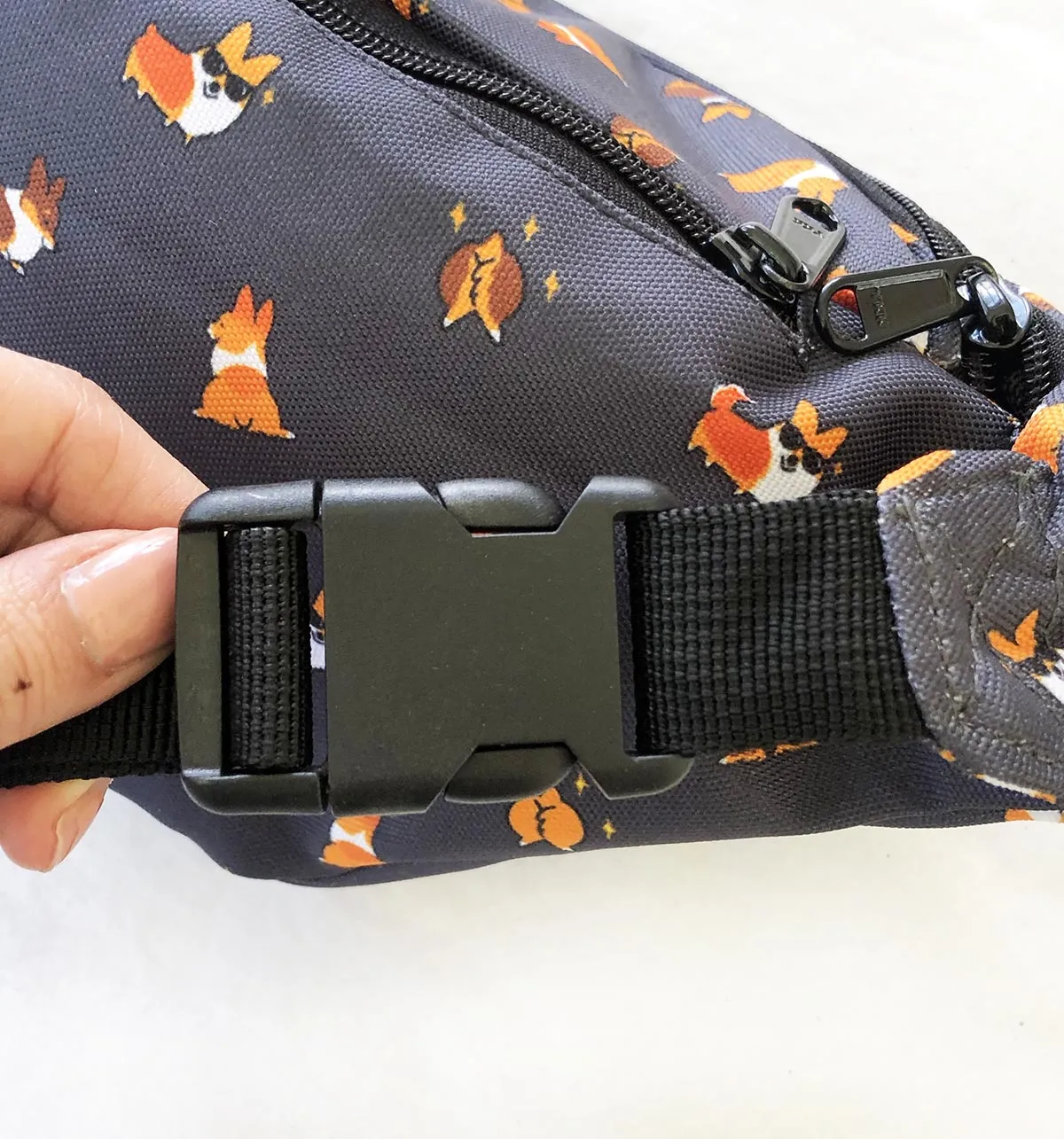 "Cool Corgis" Gray Fanny Pack