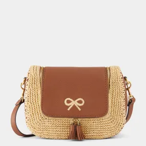 Raffia Small Vere Soft Satchel Cross-body