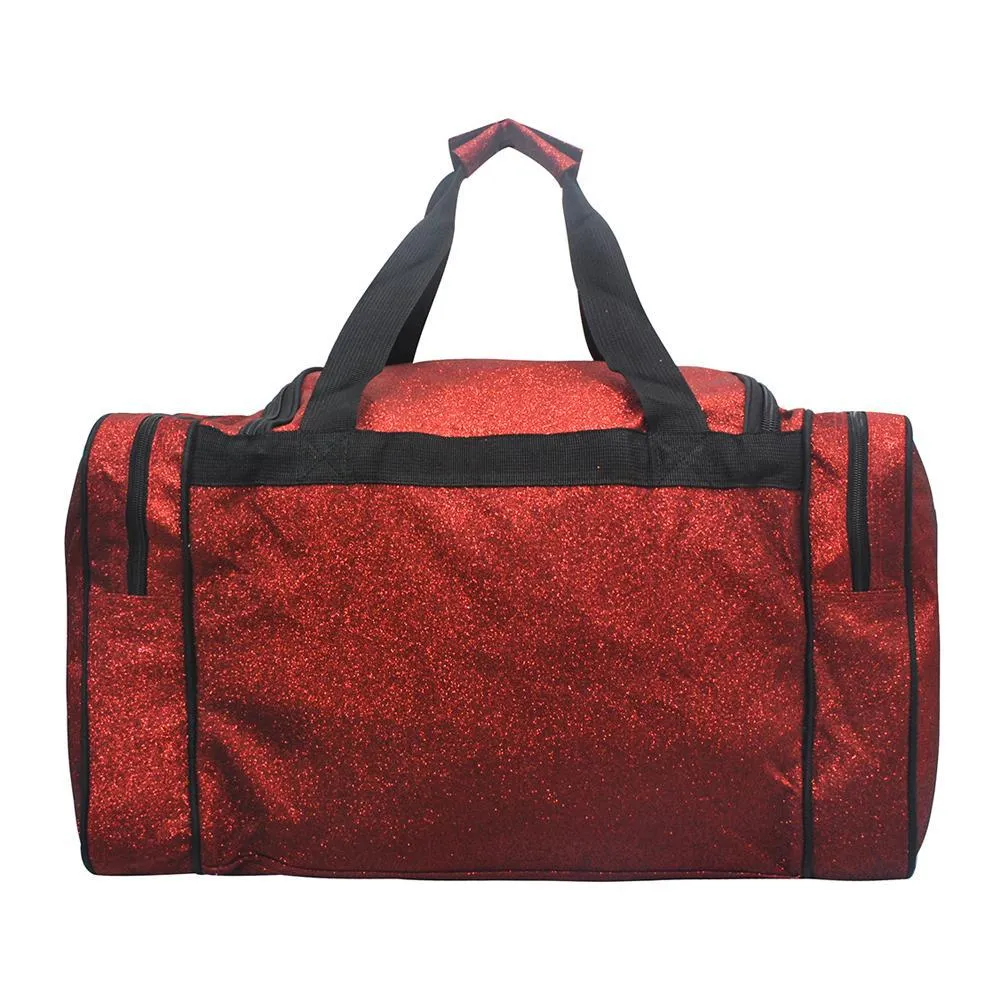 Red Glitter NGIL Canvas Carry on 20" Duffle Bag