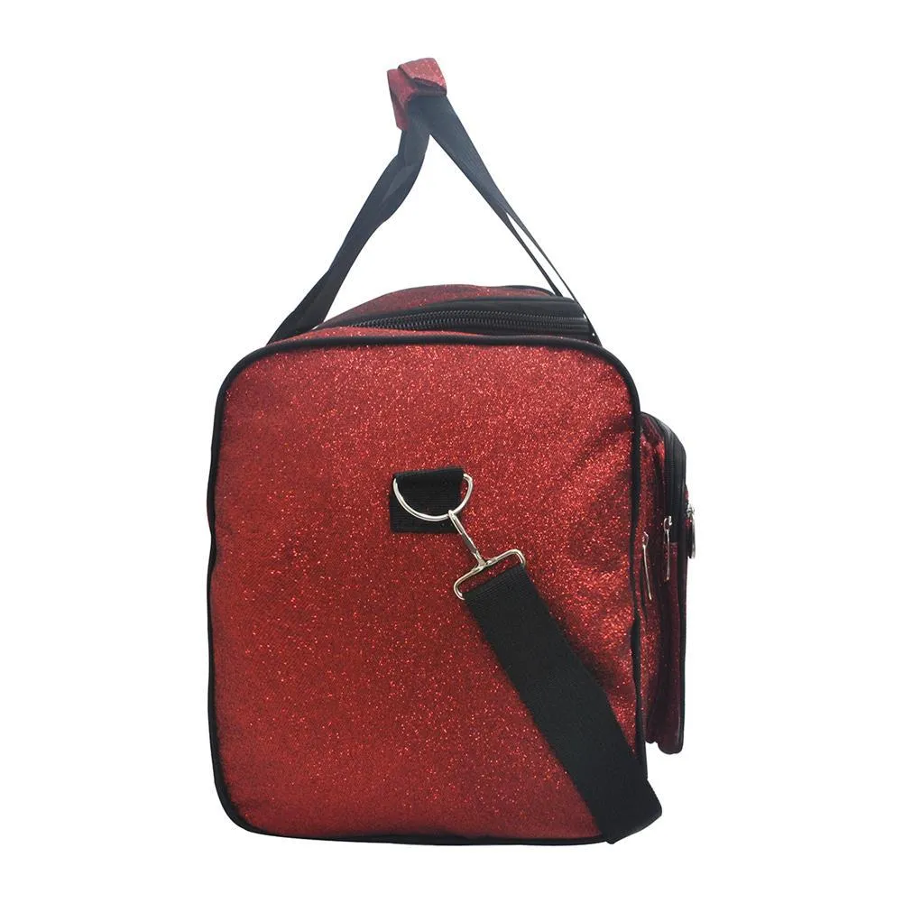 Red Glitter NGIL Canvas Carry on 20" Duffle Bag