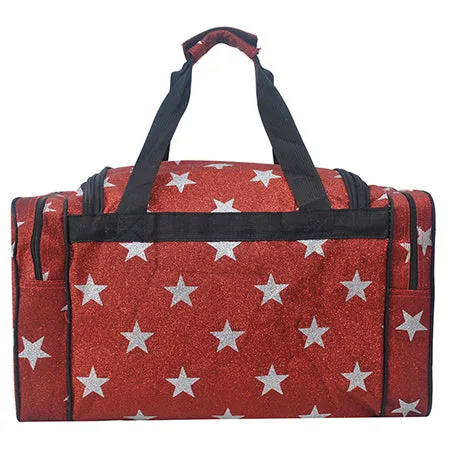 !SALE! Red Glitter Super Star NGIL Canvas Carry on 20" Duffle Bag