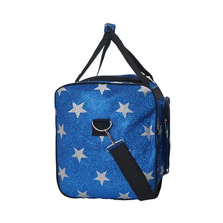 !SALE! Royal Blue Glitter Super Star NGIL Canvas 20" Duffle Bag