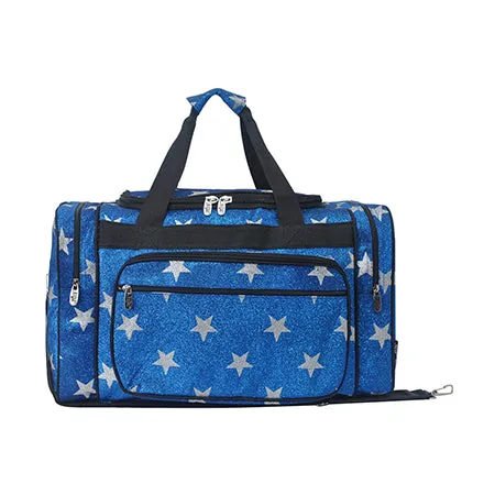 !SALE! Royal Blue Glitter Super Star NGIL Canvas 20" Duffle Bag